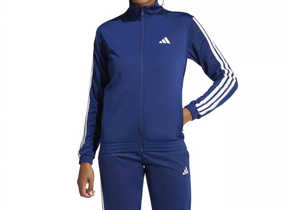 NEW ADIDAS tricot 3-stripes track sweatshirts full zip jacket in navy